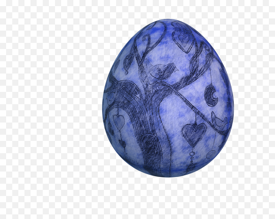 Blue Decorated Easter Egg Png Free Stock Photo - Public Circle,Easter Egg Transparent Background
