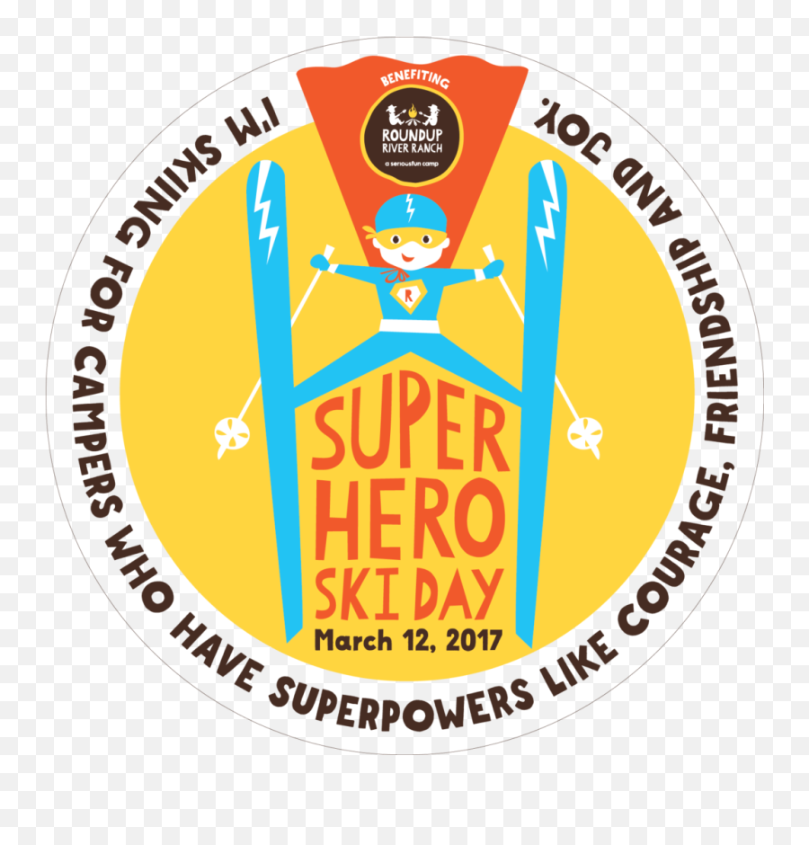 Superhero Ski Day Vvp Events Calendar - Circle Png,Super Hero Logo