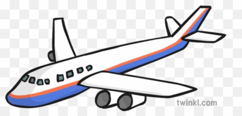 Jumbo Jet Plane Illustration - Twinkl Png
