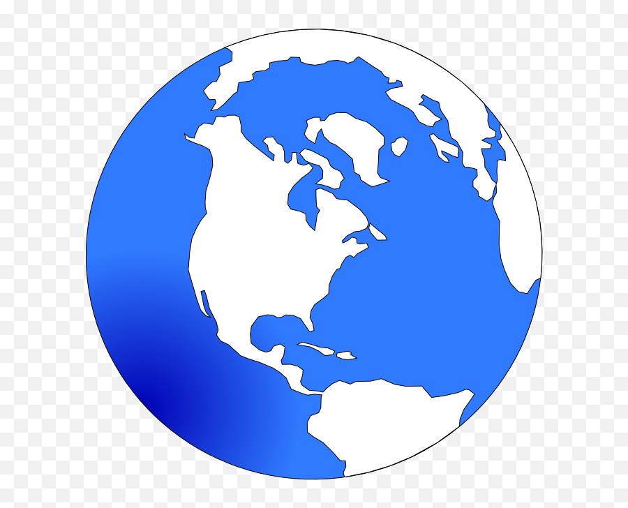 Globe White And Blue Svg Vector Clip - World Map Vector Round Png,Blue Globe Logo