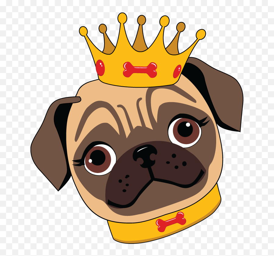Design A Cute Picture Cartoon Pug Dog Logo For Luxurious - Clipart Pug Png,Dog Logos