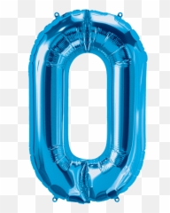 Letter O Png - Blue Number 0 Balloon,Letter O Png