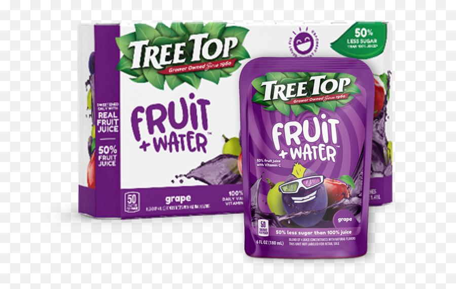 Fruit Water Pouches Grape - Tree Top Tree Top Apple Juice Png,Grape Png