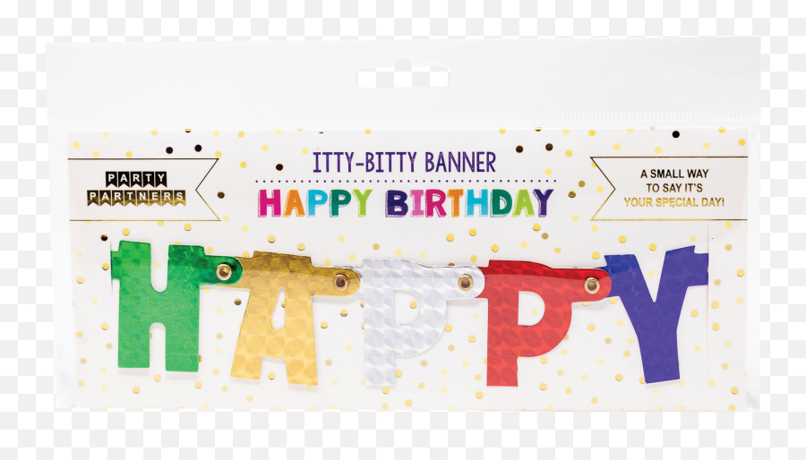 Itty Bitty Birthday Banner Party Partners - Illustration Png,Birthday Banner Png