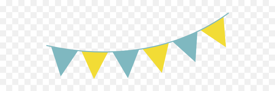 Free Bunting Png Download Clip - Yellow And Blue Bunting,Bunting Png