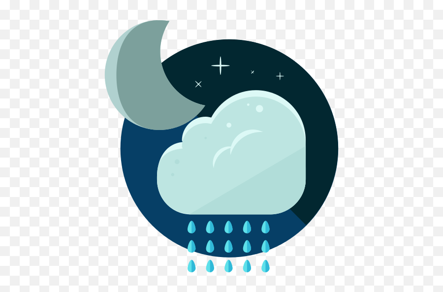 Rain Png Icon - Night Rainy Weather Icon,Rain Png Transparent