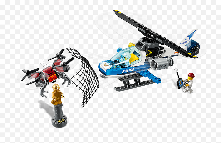 Download Hd Police Helicopter Png Transparent Image - Lego Toy City Sky Police Drone Chase,Police Helicopter Png