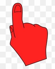 Clip Art Of Red Pointing Finger - Red Hand Pointing Png,Pointing Finger Transparent Background