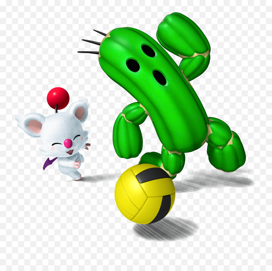 Download Moogle And Cactuar Playing Dodgeball - Mario Sports Mario Sports Mix Cactuar Png,Dodgeball Png