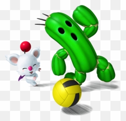 Download Moogle And Cactuar Playing Dodgeball - Mario Sports Mario Sports Mix Cactuar Png,Dodgeball Png