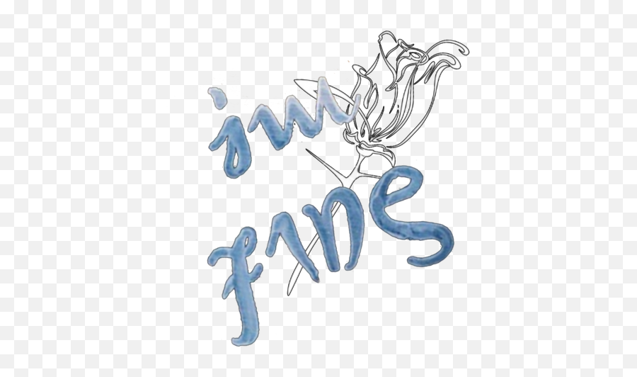 Iu0027m Fine - Save Me Bts Sticker By Sasha White 3x3 In Language Png,Bts Wings Logo