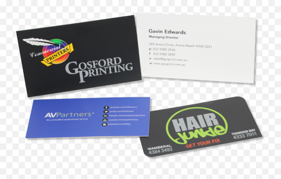 Gosford Printing Business Cards Central Coast - Brochure Png,Facebook Logo For Business Cards