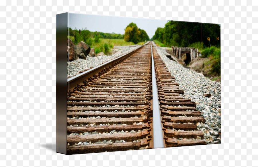 Rural Train Tracks By - Maniac Magee Running On The Rail Png,Train Track Png