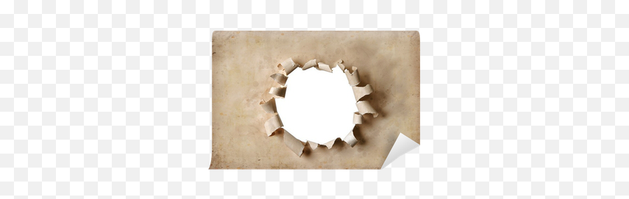 Vintage Paper With Hole Wall Mural U2022 Pixers - We Live To Change Paper Torn In The Middle Png,Paper Hole Png