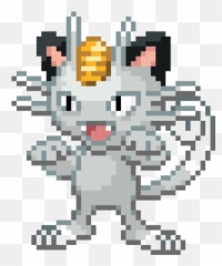 Alolan Meowth Pixel Art Maker - Meowth Pixel Art Grid Png,Meowth Transparent