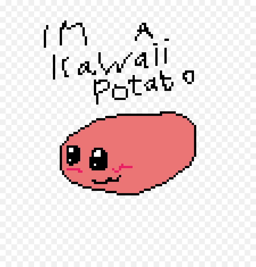 Im A Kawaii Potato - Kawaii Potato Pixel Art Png,Kawaii Potato Png