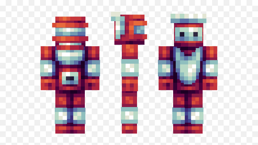 Tobor The Mega Robot Minecraft Skin - Robot Minecraft Skin Png,Minecraft Grey And Red Icon