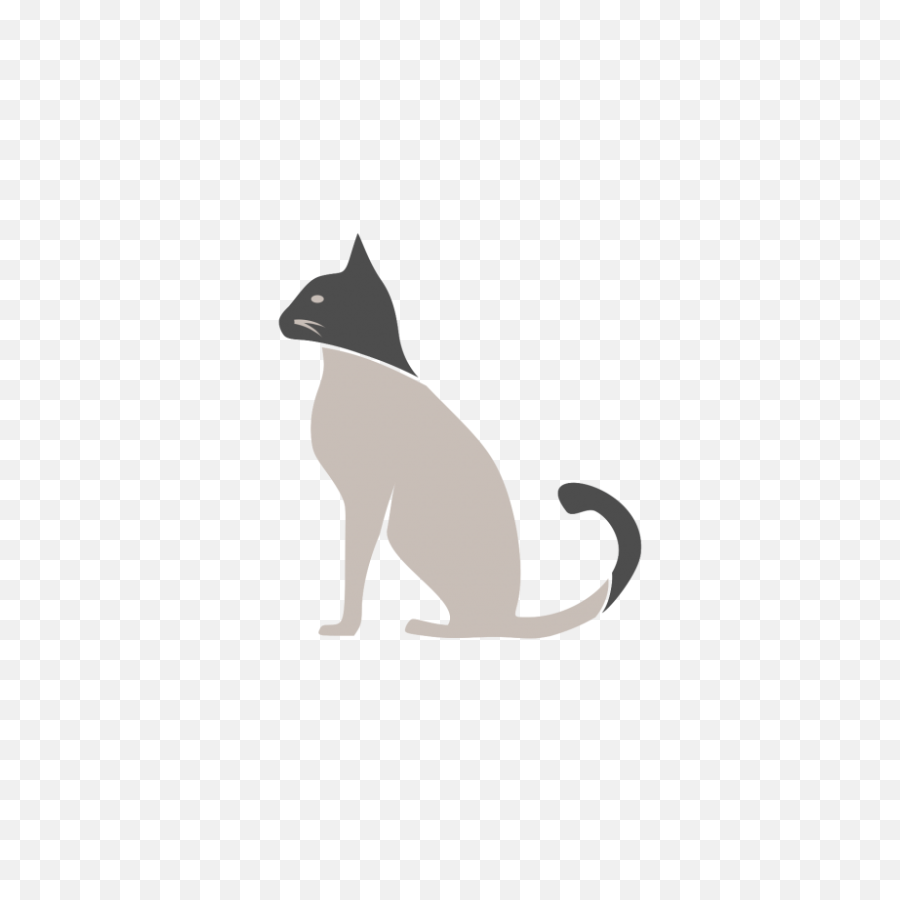 Cat Logo Object Vector - Black Cat Png,Cat Logo Png