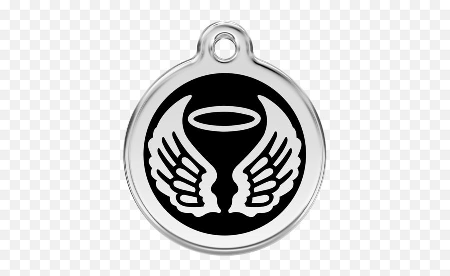 Red Dingo Angel Wings Dog Tag - Solid Png,Angel Wings Icon For Facebook