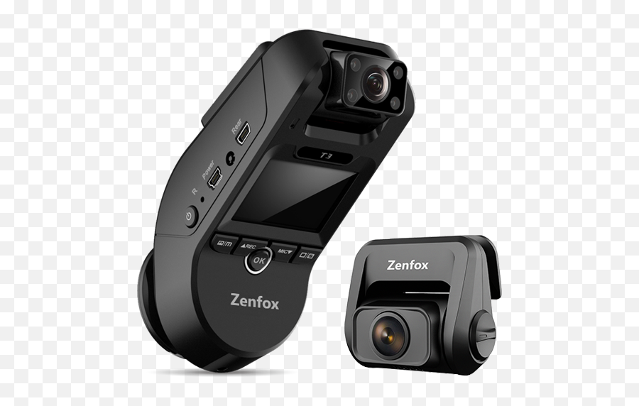 Zenfox Dash Cam Triple Channel Front And Rear - Zenfox T3 Png,Dashcam Icon