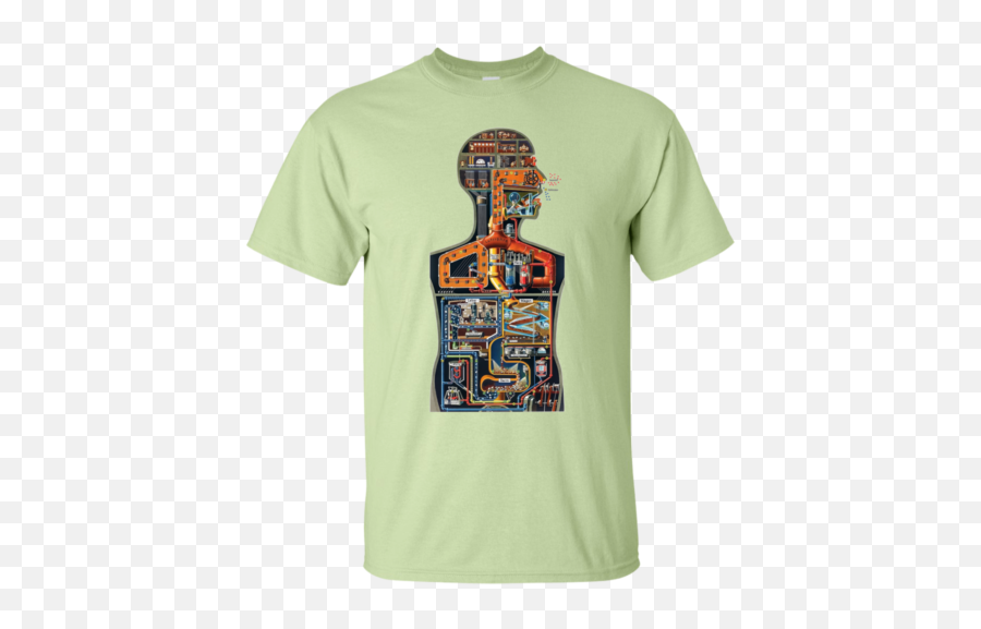 Man As Industrial Palace T - Shirt Fritz Khan Anatomy Anti Oedipus Png,Despised Icon New