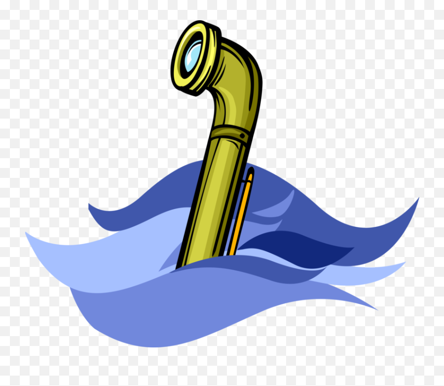 Vector Illustration Of Submersible - Submarine Periscope Clipart Png,Periscope Png