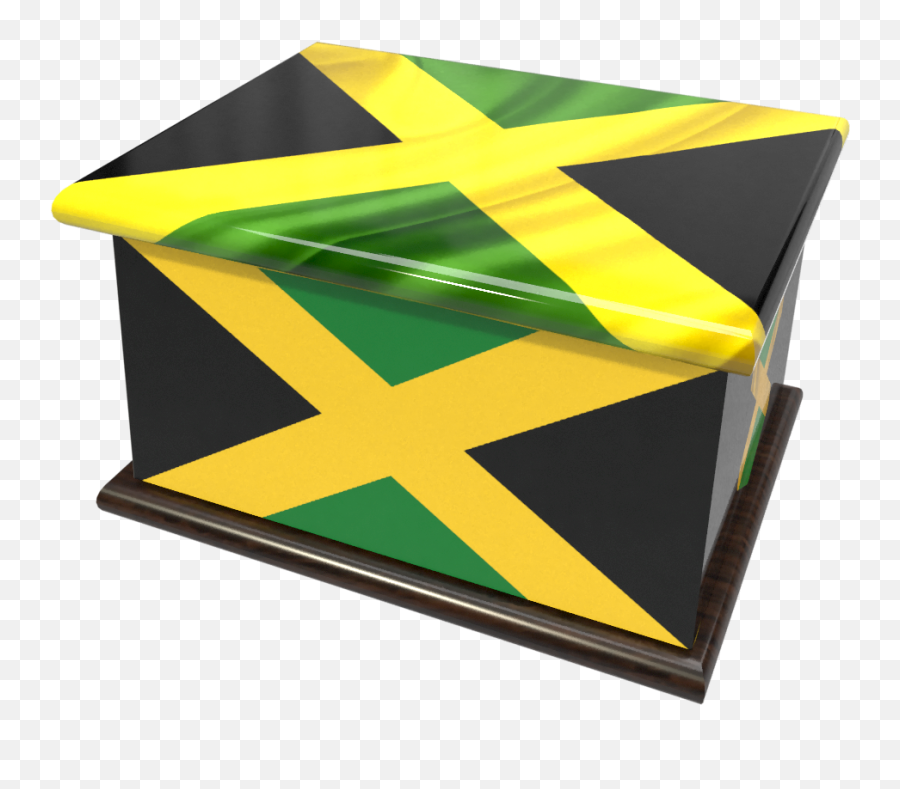 Ashes Casket Jamaican Flag - Graphic Design Png,Jamaica Flag Png