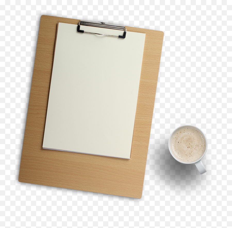Wood Clipboard And Coffee Cup Png Image - Clipboard Png Transparent,Wood Board Png