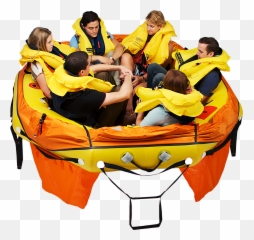 Capacity Rating For Aviation Rafts - People In A Life Raft Png,Raft Png