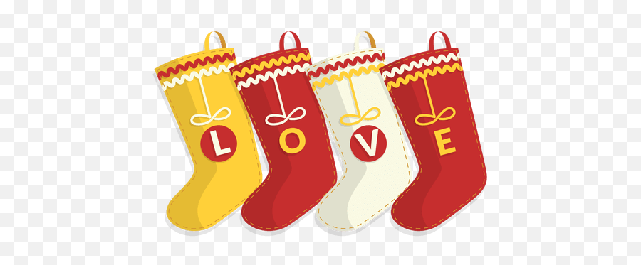 Four Love Christmas Stockings Icon 32 - Love Christmas Png,Christmas Stockings Png