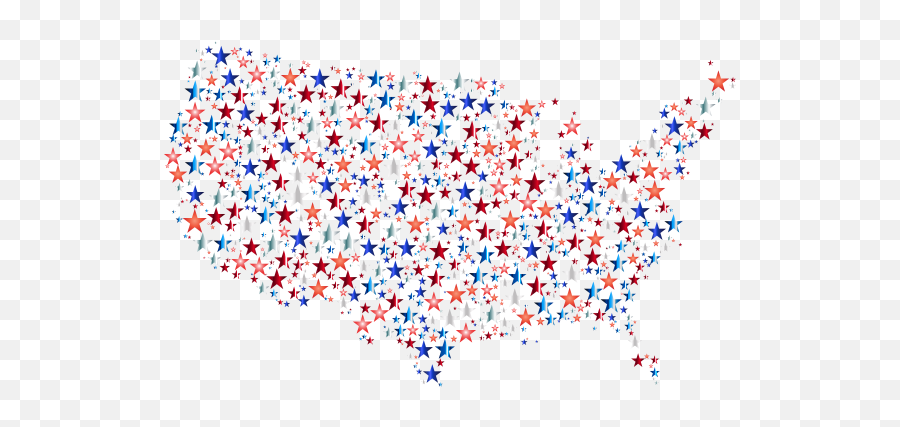 United States Map With Stars Free Svg - United States Map Clip Art Png,United States Map Transparent