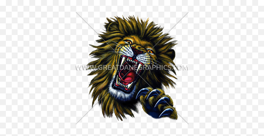 Lion Face Production Ready Artwork For T - Shirt Printing Roar Png,Lion Head Png