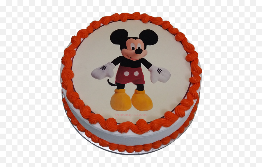 Mickey Mouse Cartoon Cake - 1kg Mickey Mouse Cake Png,Mickey Mouse Birthday Png