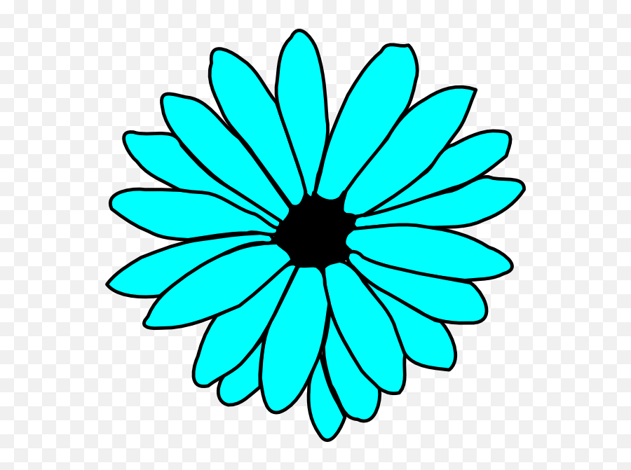 Blue Flower Png - Blue Flower Transparent Background Flower Png Black And White,Blue Flower Transparent Background