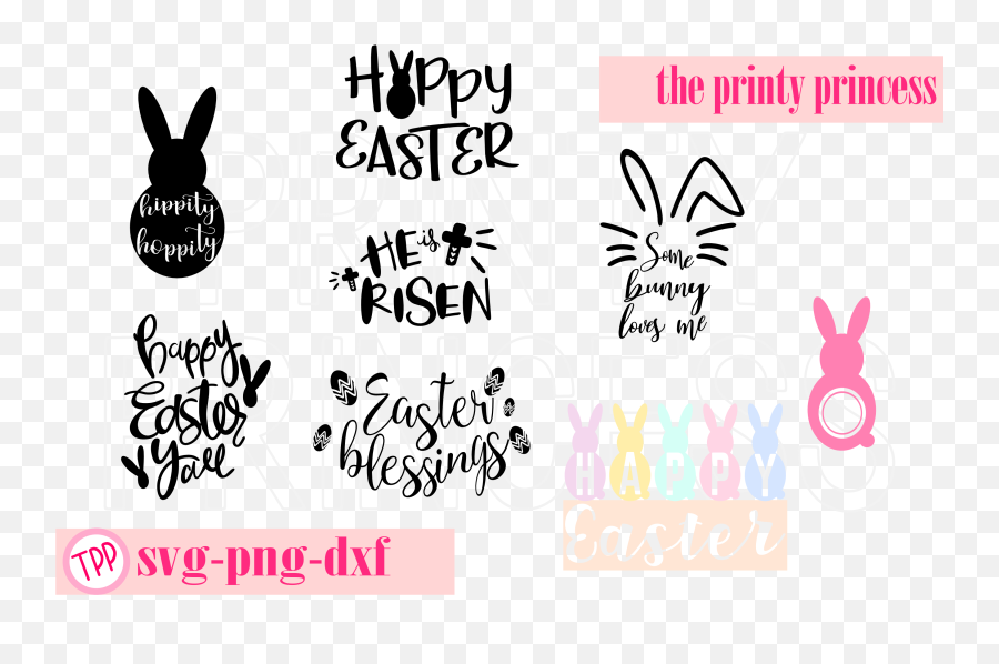 Happy Easter Bunny Svg Design File - Happy Easter Bunny Svg Png,Happy Easter Png