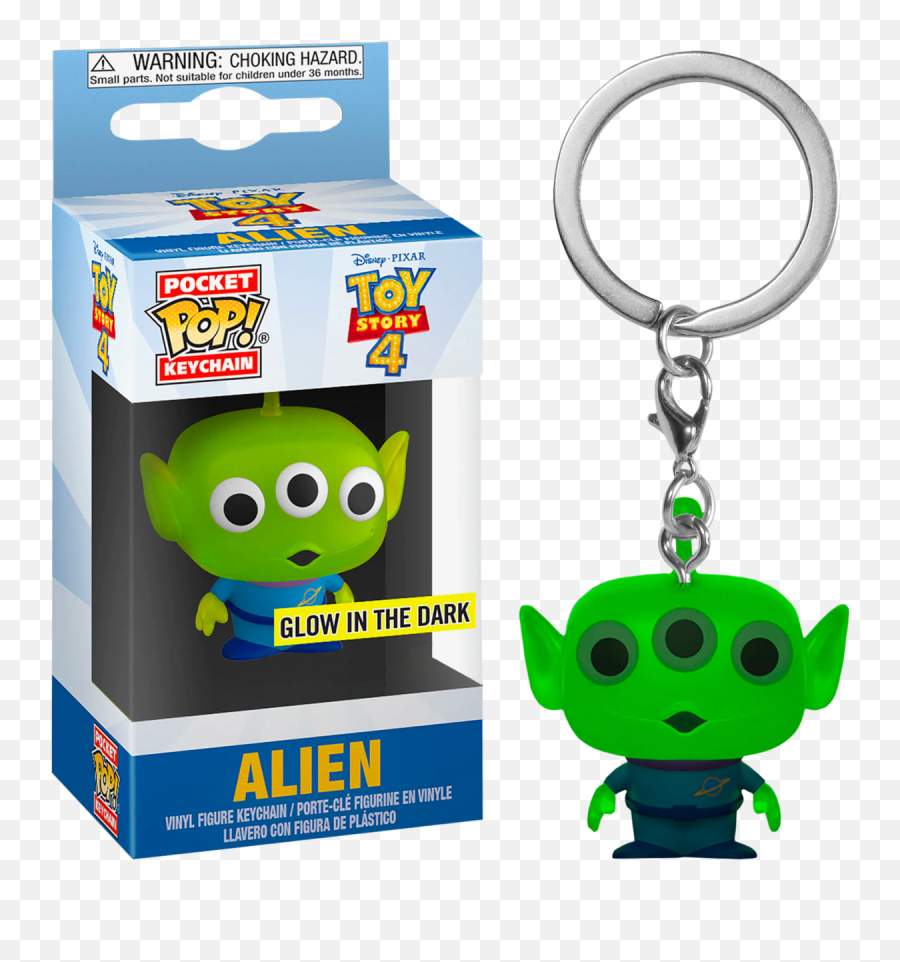 Funko Pop Keychain Toy Story 4 - Alien Glow In The Dark Pocket Keychain Special Edition Exclusive Pop Funko Toy Story Alien Keychain Png,Toy Story Png