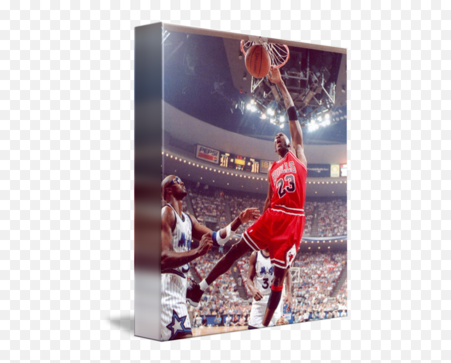 Michael Jordan Dunks With Left Hand By Retro Images Archive - Michael Jordan Png,Michael Jordan Transparent