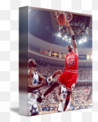 Michael Jordan Dunks With Left Hand By Retro Images Archive - png