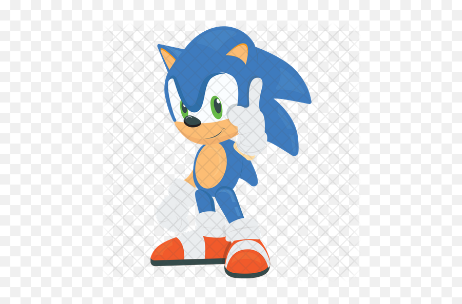 Sonic The Hedgehog Icon Of Flat Style - Sonic Nendoroid Png,Sonic The Hedgehog Png