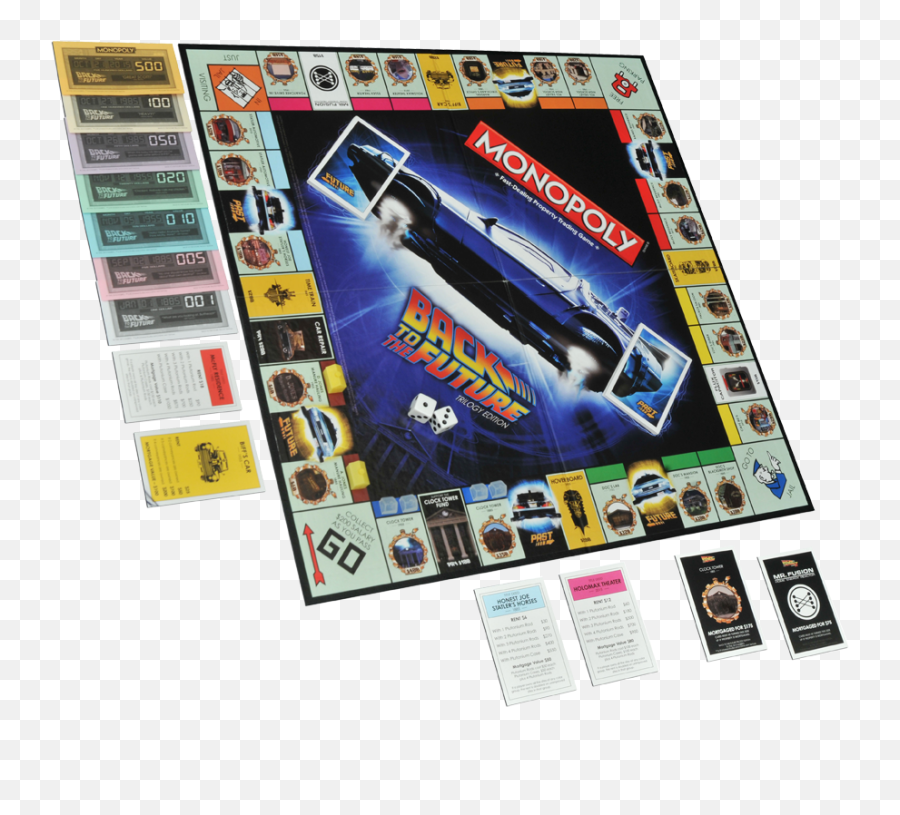 Download 24 Jun - Back To Future Monopoly Board Png Image,Monopoly Man Png