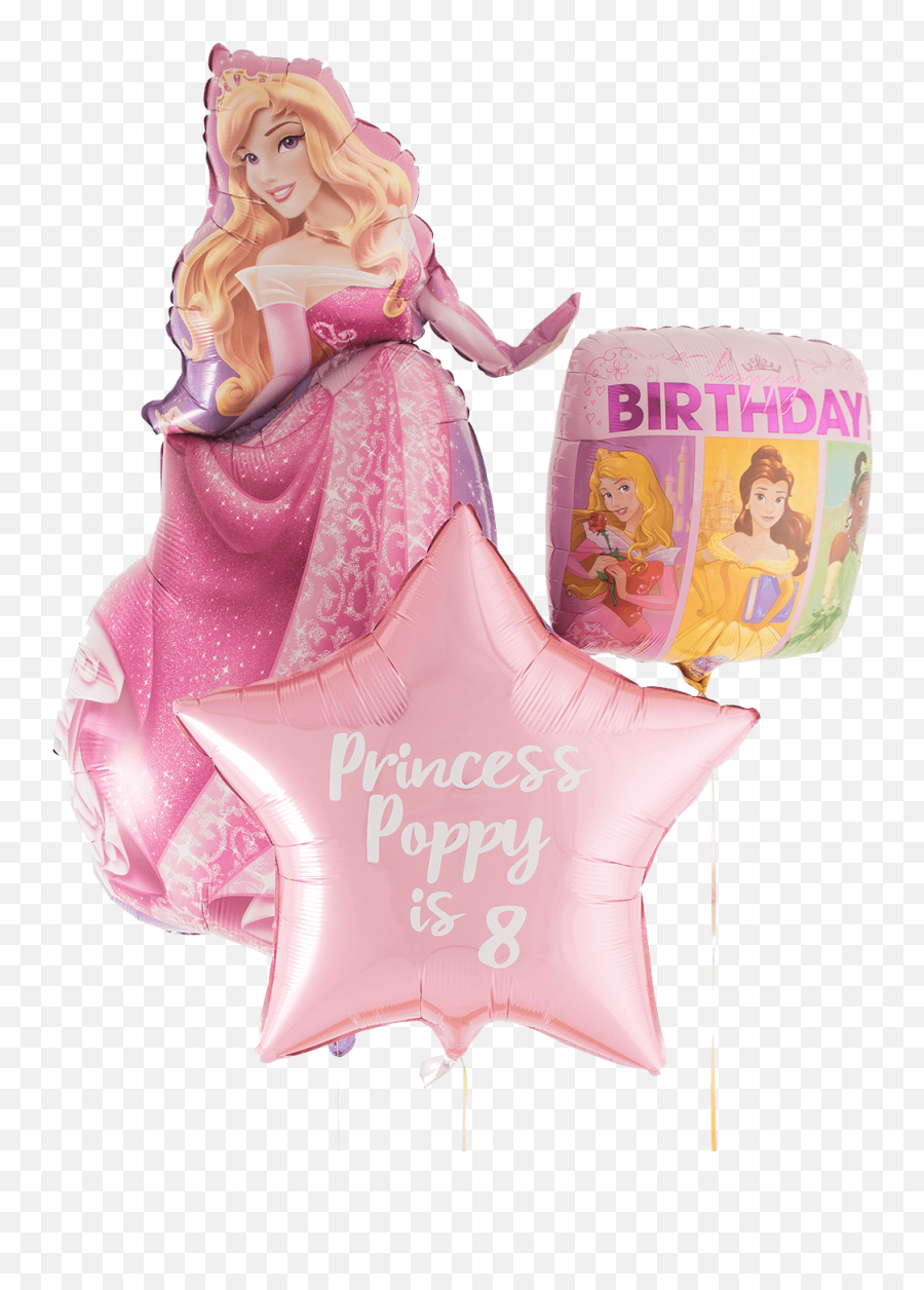 Princess Aurora Personalised Helium Filled Balloon Bouquet - Cartoon Png,Princess Aurora Png