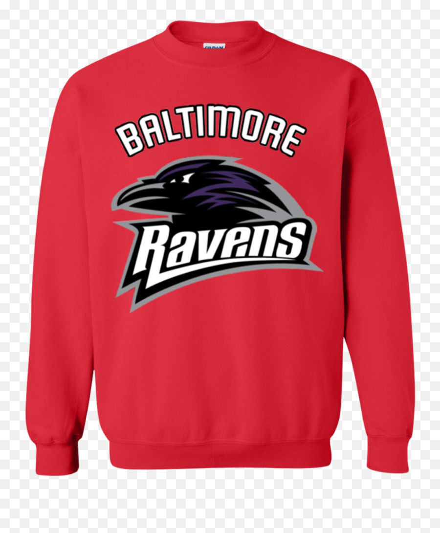 Baltimore Ravens T Shirt - Baltimore Ravens Logo G180 Gildan Crewneck Pullover Sweatshirt 8 Oz Sweater Png,Ravens Logo Images