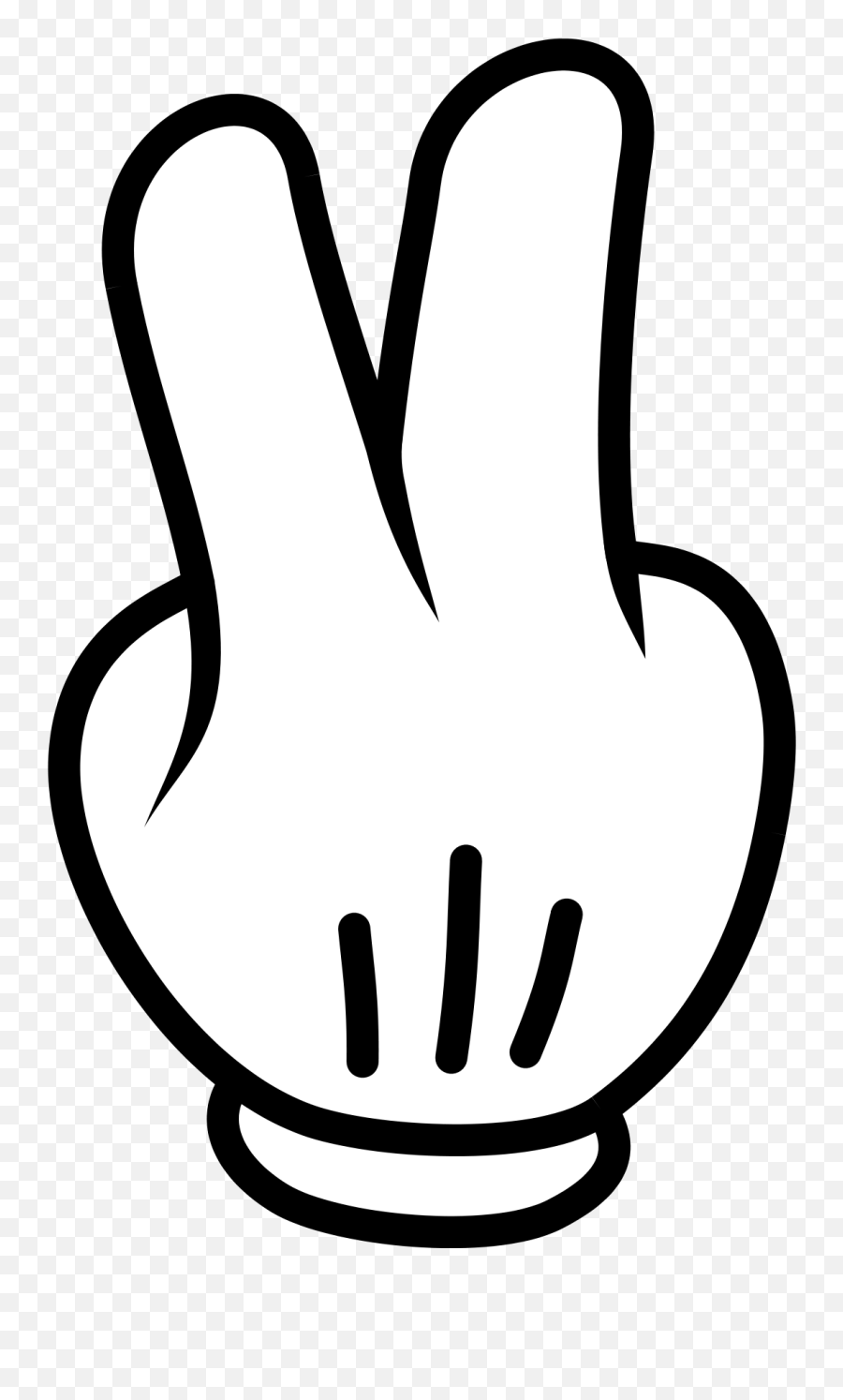 Free 2 Fingers Cliparts Download Clip Art - Mickey Mouse Hand Cursor Png,Peace Hand Sign Png