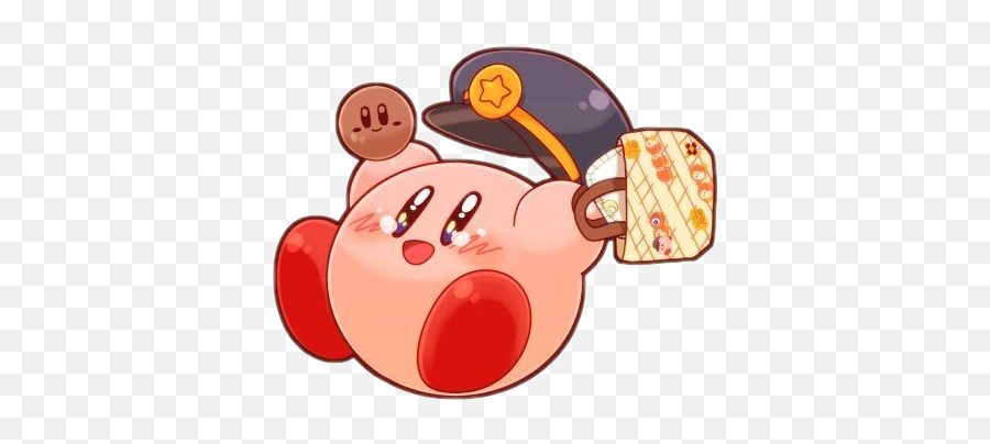 Kirby Cookie Hat Cute Kawaii Sticker By Gissel Tanaka - Cartoon Png,Kirby Transparent