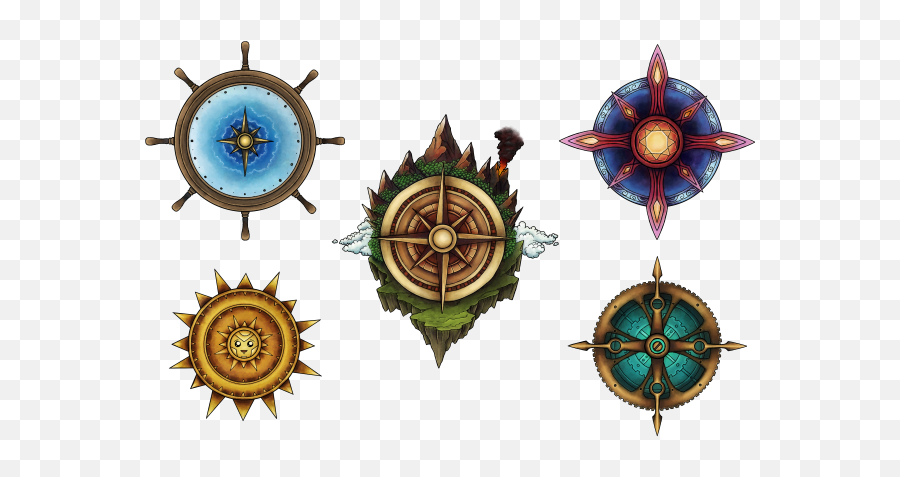 Caeorau0027s Free Compasses For Worldanvil - World Anvil Blog Ship Wheel Logo Png,Transparent Compass Rose