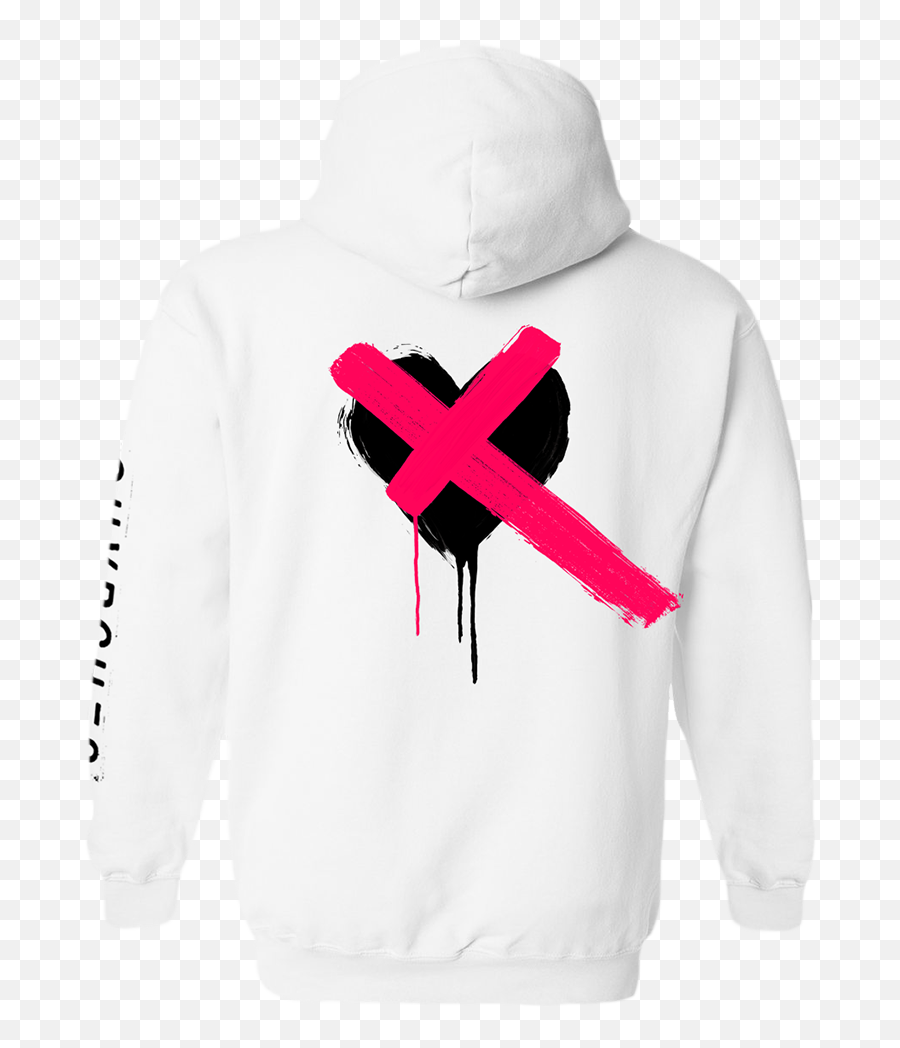 Chvrches - White X Hoodie Chvrches Uk Hoodie Png,White Heart Transparent