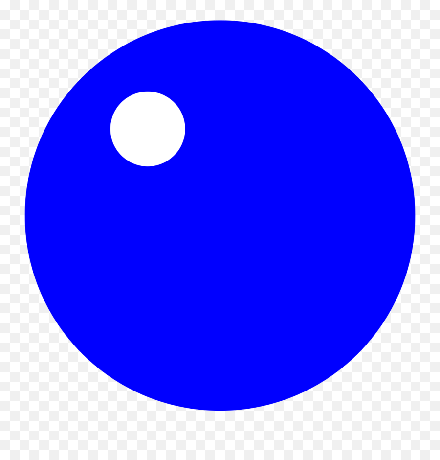 Blue Circle With White Highlight - Circle Png,Highlight Png