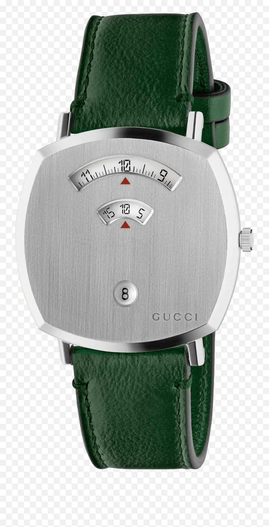 Gucci Grip 38mm Steel And Green Leather - Gucci Watch 2020 Png,Gucci Belt Png