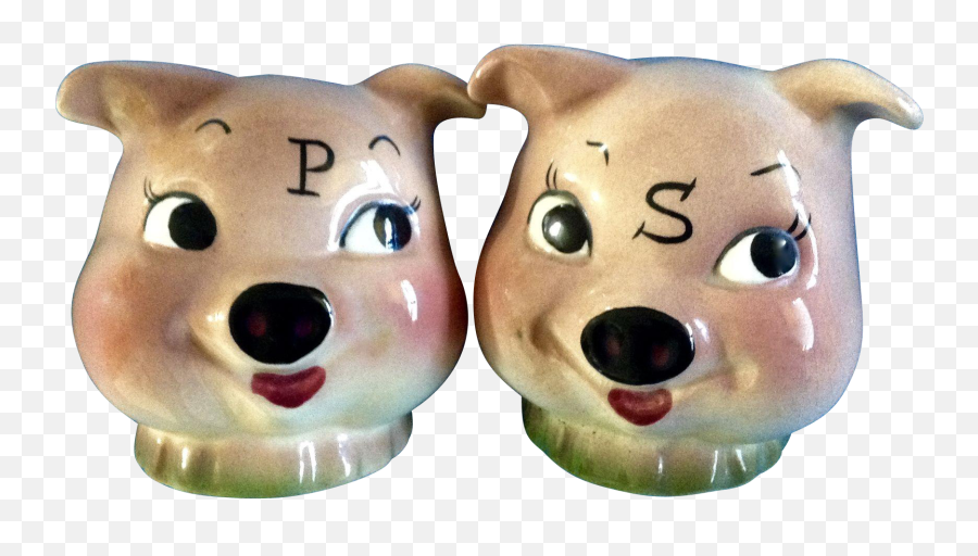 Vintage De Forest California Pottery Large Pig Head Salt - Pig Salt And Pepper Shakers Vintage Png,Salt Shaker Png