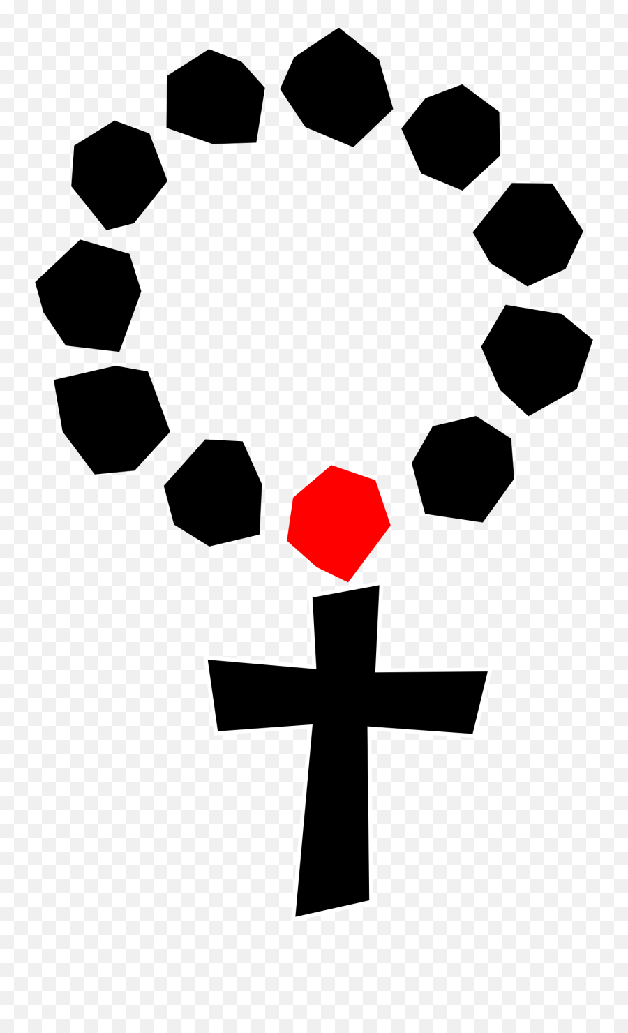 Crucifix Clipart Rosary Bead - Rosary Beads Clip Art Png,Rosary Png